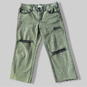 BDG High-Waisted Disdressed Cowboy  Cut Off Jeans